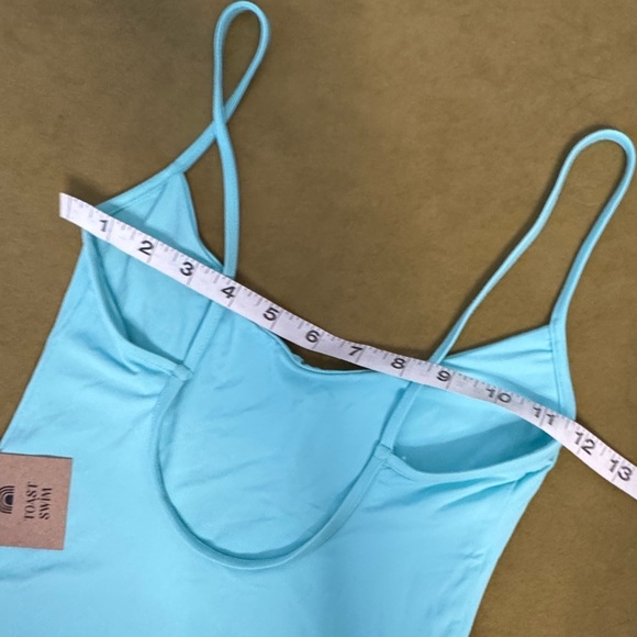 Free People x Toast High Cut One-Piece Swimsuit Sz S in Island Paradise NWT 93 - Picture 13 of 16